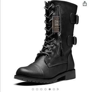 Combat Boots with hidden pockets! Worn once.